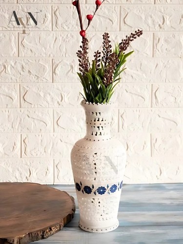 White marble flower - 12",