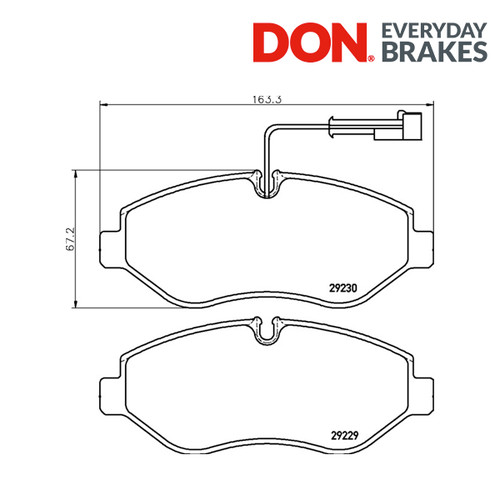 Don pcp1714 brake pad set - pcp1714,
