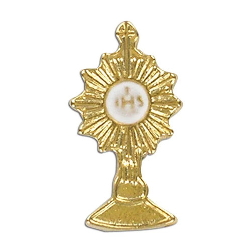 Monstrance gold plate lapel - gold,