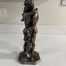 Vitg 2002 Bronze Effect Crosa Sculpture of Lovers Entwined 11.5 Inches Tall Rare