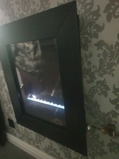 Flueless Gas Fire Wall Mounted 100% efficient  Trinity Monet. no chimney needed 