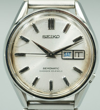 *Exc+4* Vintage 1967 SEIKO SEIKOMATIC 6216-9000 Automatic Silver 37mm Mens Watch