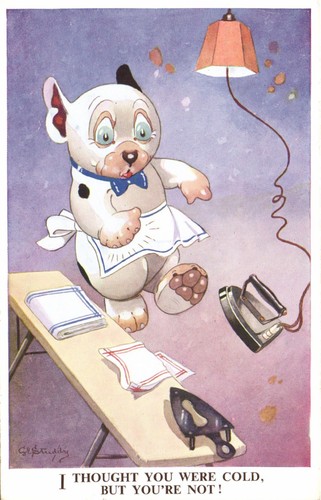 Bonzo dog ironing humor - pc,