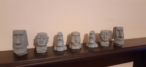 Set easter island heads - set,