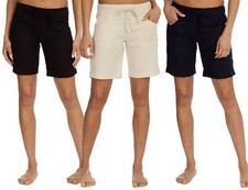 Ladies Linen Shorts Summer
