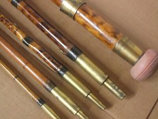 Vintage Flamed Bamboo / Greenheart/Cane Combination rod  ** very rare **