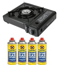 Single Burner Stove Portable Butane Gas Camping Cooker With Carry Bag BBQ Picnic