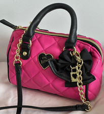 Betsey Johnson Bag - Pink / Black - Small - Crossbody or Handles - NWOT