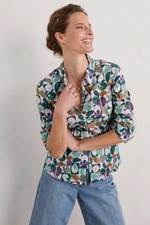 SEASALT  Size UK 14 Women Shirt 'Larissa'  Organic Cotton Geo