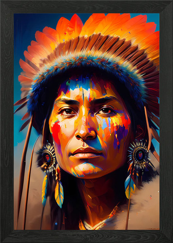 Native american art framed - art,
