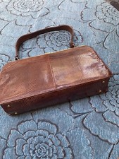 1950s Handbag Goodwood.VGC.Riviera.Ethical Vintage Lizard Leather.Calfskin Lined