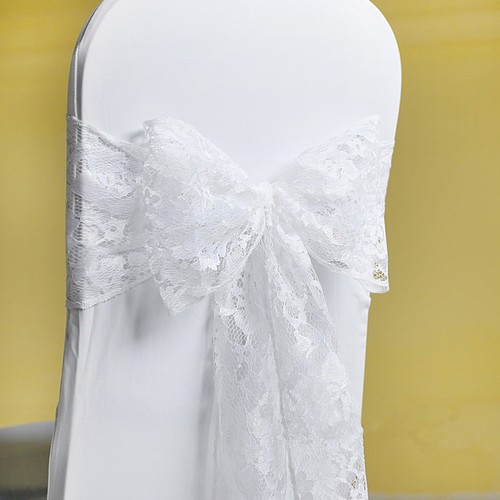 100 white lace - 50/100, sash