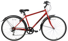 Professional City Mens Hybrid Bike 700c Wheel Bicycle 18" Frame Red