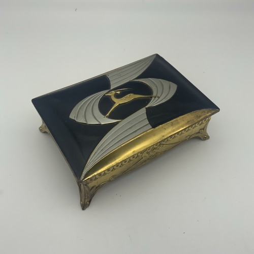 Vintage art deco box enamelled - vintage,
