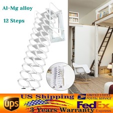Folding attic ladder - folding, white