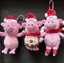 M&S  collectable Percy Pig Hanging  Soft Plush Toys -Collection of 3  (WCR)