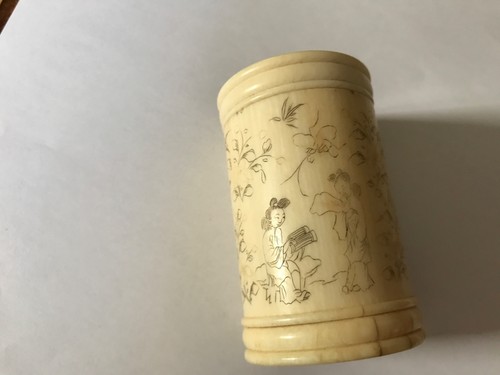 Antique chinese scroll end - antique,
