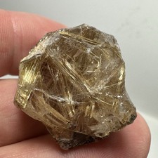 Rutilated Smoky Quartz Rough Raw Crystal For Lapidary Or Display 22 Grams
