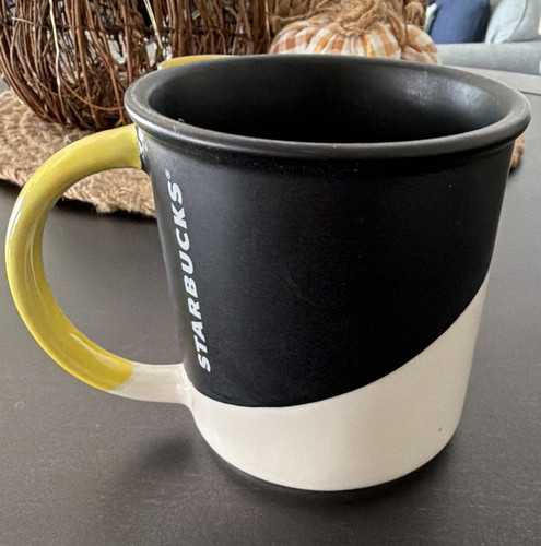 Starbucks black white - black, yellow