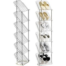 6 Tier Sloping Narrow Clear
