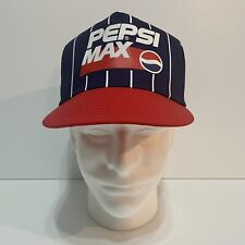 Vintage Pepsi Max Blue Striped Adjustable Baseball Cap