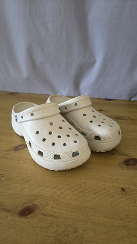 Cream platform crocs sandal - crocs,