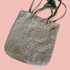 Zara Woven Straw Tote Bag with