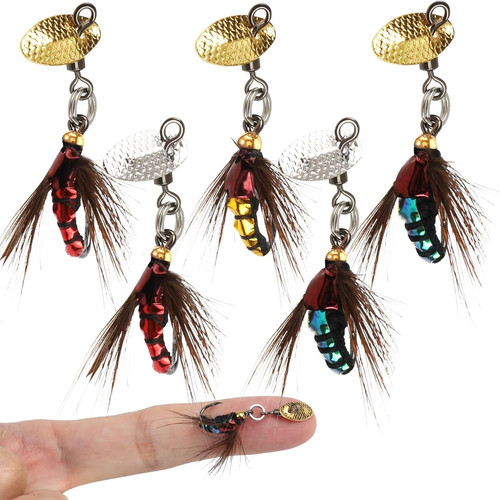 5pcs fly fishing lures with - fly,