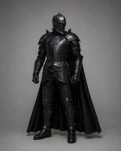 Black knight armor set - black,