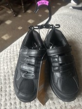 Boys Black Trainer Shoes 12 UK