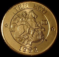 United Kingdom 10 Ecu 1992 St