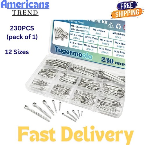 230pcs cotter pins assortment - cotter,
