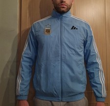 Men's blue / purple vintage reversible Argentina sports jacket (fake Adidas) M/L