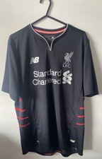 Liverpool FC Away Football Shirt 2016/17 Mens Black New Balance - Size Medium