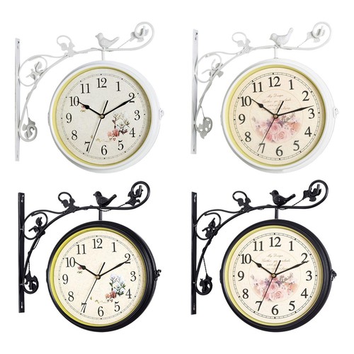 Double side wall mounted - double, clock