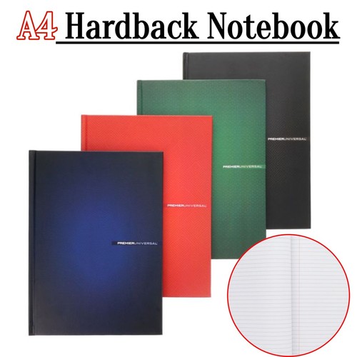 Lined notebook hardback - a4,