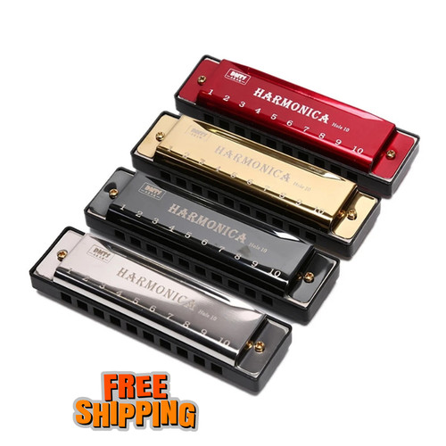 Hole harmonica key c - 10,