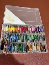 160 Anchor Embroidery Floss carded in Cross Stitch Organizer Storage Box