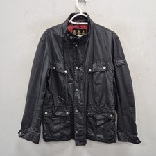 Barbour Enfield Wax Waterproof Country Lightweight Biker Jacket Coat Size Medium
