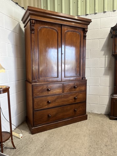 19th century mahogany linen - century,