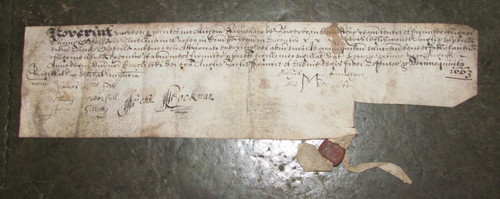 1663 vellum indenture john - 1663,