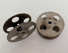 RARE FIND *GENUINE* ‘BAR-LET’ PAIR OF ORIGINAL METAL TYPEWRITER RIBBON SPOOLS