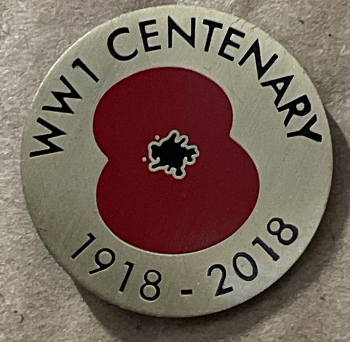 Poppy badge 1918 2018 - poppy,