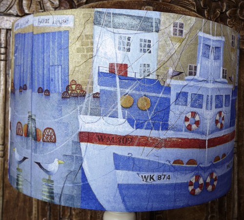 Harbour boats lamp shade - 2,