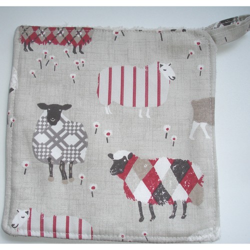 Sheep chefs pot grab mat - sheep, cook
