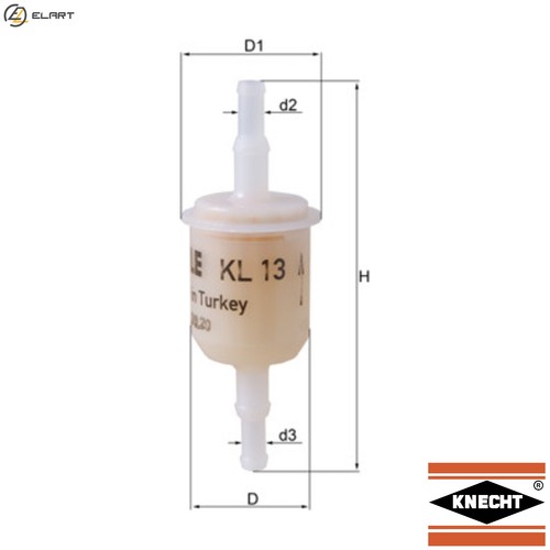 Fuel filter for alfa - kl,