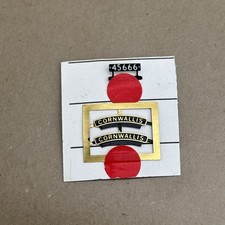 Fox Transfers Name Plates For EX-LMS Jubilee 45666 ‘Cornwallis’ 4mm Scale