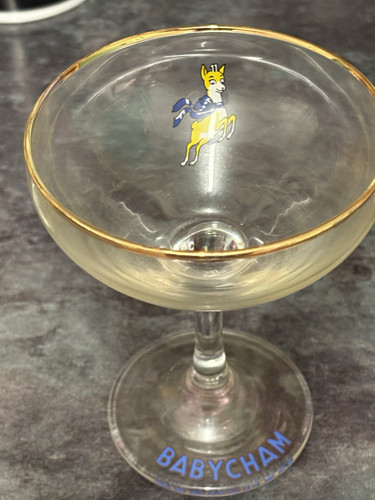 Babycham stemmed wine - babycham,