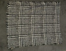 Black & White Checked Houndstooth Scarf Wrap Blanket Matalan Papaya 