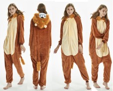 Lion kids Adult Flannel Pajamas Onesie2888 Cosplay Costume Parent-child clothing